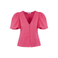 Leja Blouse Fandango Pink S Shortsleeve broderie anglaise blouse