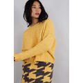 Leslie Sweater Yolk Yellow XS Crew neck alpaca sweater