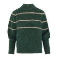 Lora Sweater Green M Mohair sweater with stripes