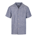 Massimo Shirt Dark denim M Camp collar SS shirt