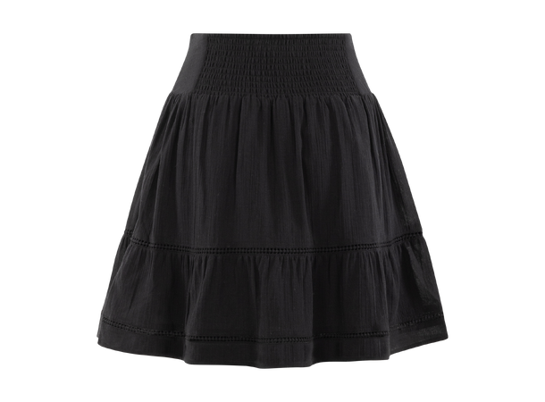 Mikela Skirt Black M Crinkle cotton mini skirt 