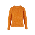 Mira Sweater Persimmon orange XL Raglan cable detail sweater