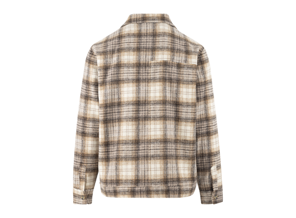 Philipe Jacket Cream check L Wool zip jacket