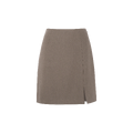 Polly Skirt Brown L Mini skirt with stretch