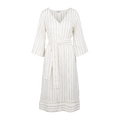 Scarlet Dress Cream XS Midi linen dress w/belt