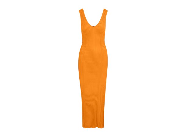 Stine midi dress Bright orange L Viscose knit midi dress