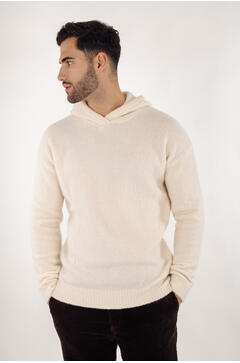 Teddy Hoodie Wool knit sweater