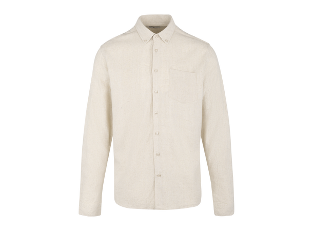 Thad Shirt Light Sand M Linen cotton LS shirt 