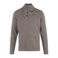 Trym Half-zip Chocolate Chip L Soft knit viscose sweater