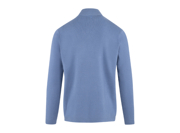 Trym Half-zip Denim Blue S Soft knit viscose sweater 