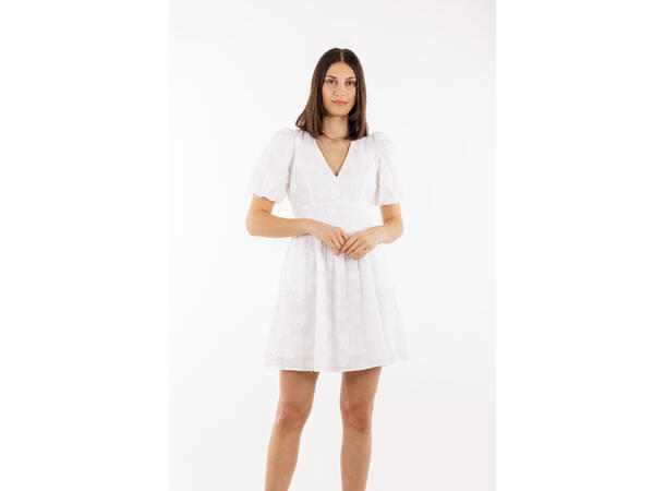 Zoey Dress White XL 3D embroidery flower dress 
