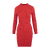 Flossie Dress Red L Rib knit dress 