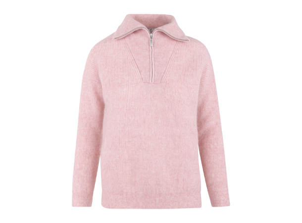 Alana Half-zip Blush Pink M Half-zip mohair sweater 