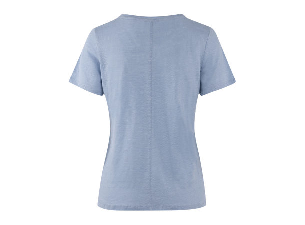 Alicia Tee Blue M Basic linen t-shirt 