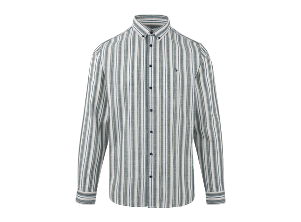 Arian Shirt Blue Multi XXL Striped linen shirt 