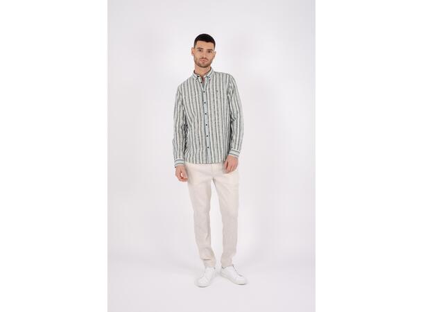 Arian Shirt Blue Multi XXL Striped linen shirt 