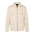 Aron Jacket Cream XXL Cotton structure zip jacket