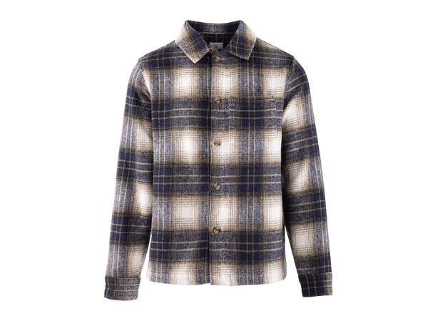 Bluestone Shirt Navy Multi L Check pattern wool shirt 