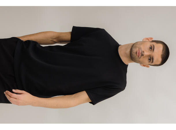 Bruno R-neck Tee black L Organic cotton R-neck t-shirt 