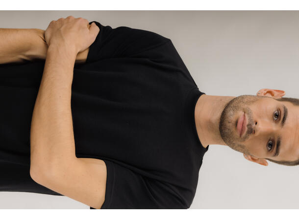 Bruno R-neck Tee black L Organic cotton R-neck t-shirt 