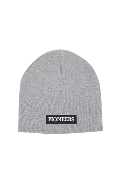 Cal Beanie Grey One Size Cotton patch beanie