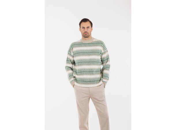 Dino Sweater Green multi L Pattern viscose knit 