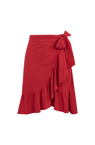 Elana Skirt Linen wrap skirt