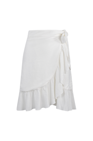 Elana Skirt Linen wrap skirt