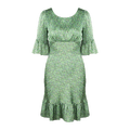 Florence Dress Green AOP M Satin mini dress