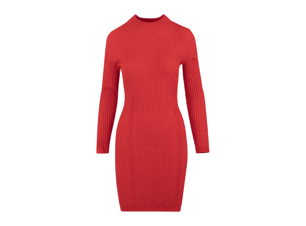 Flossie Dress Red L Rib knit dress 