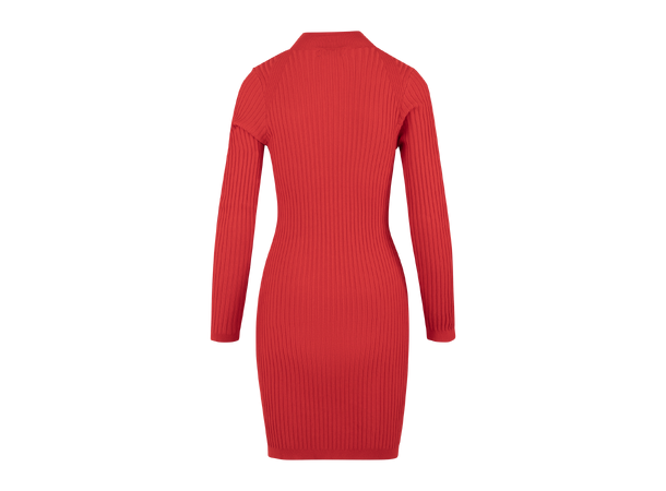 Flossie Dress Red L Rib knit dress
