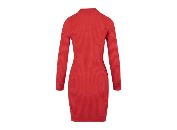 Flossie Dress Red L Rib knit dress 