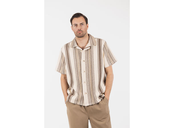 Fred Shirt Brown multi XXL Striped SS shirt 