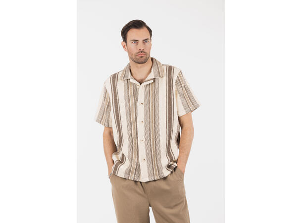 Fred Shirt Brown multi XXL Striped SS shirt 