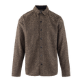 Jabba Shirt Mid Brown S Herringbone wool overshirt