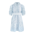 Kornelia Dress Baby Blue XS Burn out flower dress