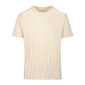 Leonell Tee Cream S Stripe structure t-shirt