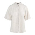 Liza SS Shirt Sand melange L Basic shortsleeve linen shirt