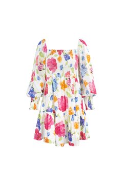 Lola Dress Linen flower dress