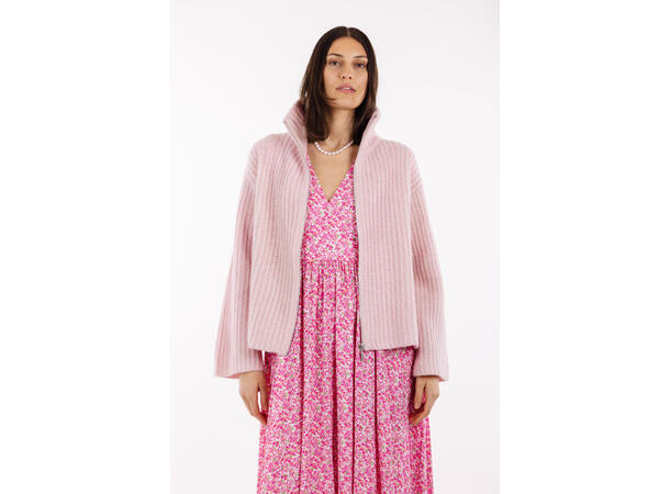 Majken Cardigan Light Pink S Zip wool cardigan 