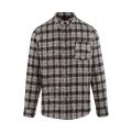 Malik Shirt Grey M Brushed shirt