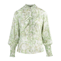Merry Blouse Green AOP M Watercolour pattern blouse