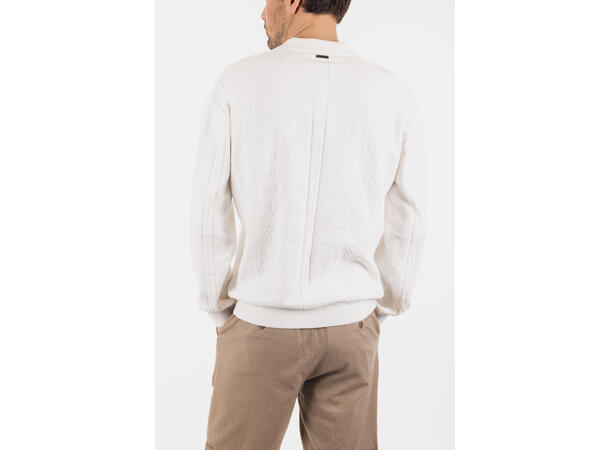 Rob Sweater Snow White L Ikat button knit 