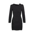 Yellen Dress Black XS Cotton gathering mini dress