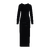 Fabienne Dress Black M Maxi velour dress 