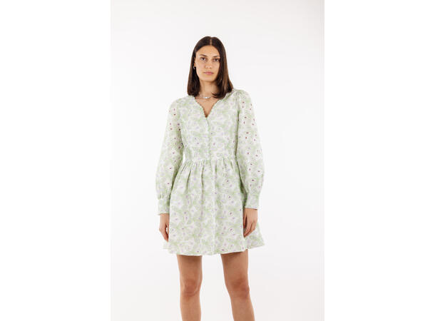 Adriana Dress Green S Embroidery anglaise dress 