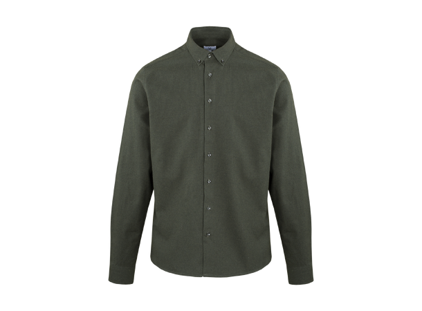 Albin Shirt Olive S Brushed twill shirt 