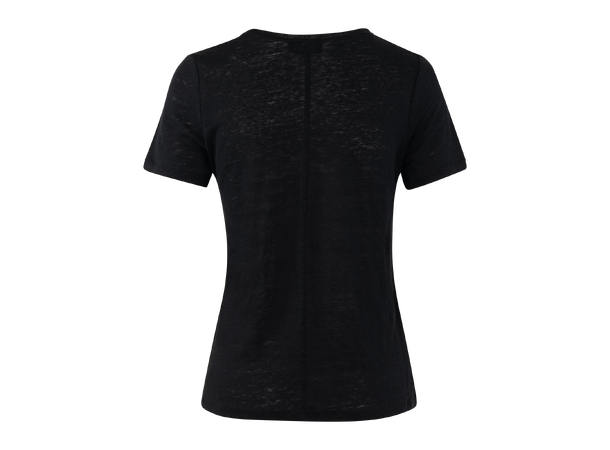 Alicia Tee Black L Basic linen t-shirt 