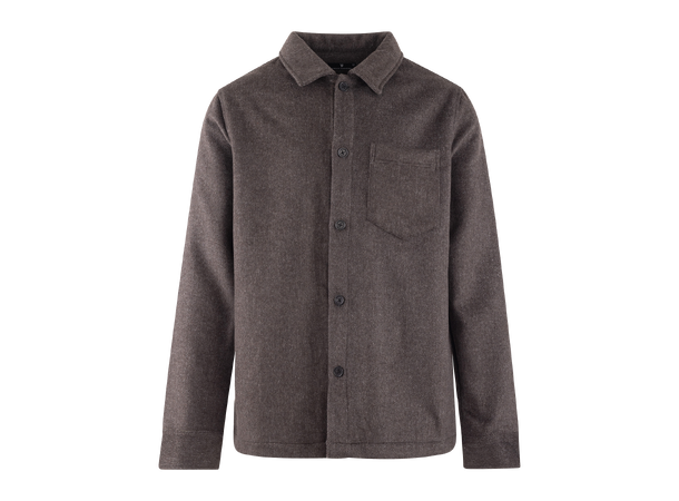 Aligo Overshirt Brown/Grey XXL Wool twill overshirt 