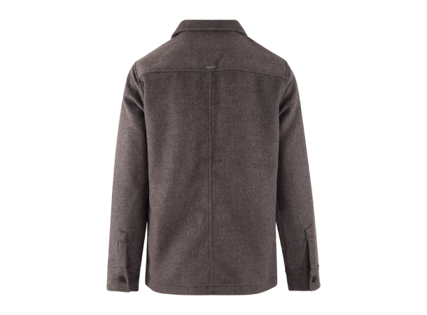 Aligo Overshirt Brown/Grey XXL Wool twill overshirt 
